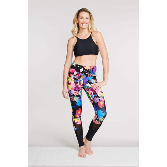 High Waisted Slimming Full Length Legging in Le Jardin