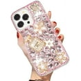 thumbnail image 6 of iPhone 14 Pro Bling Glitter Case,Luxury Bling Diamond Rhinestone Gemstone 3D Perfume Bottle and Flower Gemstone Soft TPU Back Cover Case for Women Girls with iPhone 14 Pro 6.1" 2022, 6 of 10