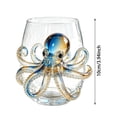 thumbnail image 2 of Artisanal Blue Shark Glassware, 3D Shark Stemless Glass, Handcrafted Ocean Animal Bar Glass, 2 of 4