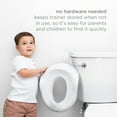 thumbnail image 4 of Ubbi Multi-Use Potty and Utility Hook, Durable and Sturdy to Hang over Toilet Tank or Door, White, Toilet training potty type, age group child, 4 of 5
