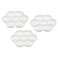 thumbnail image 1 of Uxcell 7 Wells Paint Tray Palette Painting Pallet Holder Flower Round Shape, White 3 Pack, 1 of 6