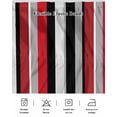 thumbnail image 7 of Red and Bed Skirt Queen Size 16" Drop Black Striped Abstract Geometric Vertical Stripes Ruffled Wrap Around Bed Skirts Adjustable Elastic Bedskirt Dust Ruffle for Queen Size Bed, 7 of 7