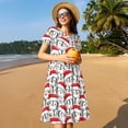 thumbnail image 4 of Balery Cute Christmas Hat Penguin Vestidos sueltos de manga corta para mujer, vestidos de verano 2025, vestidos casuales de corte A con vuelo., 4 of 6