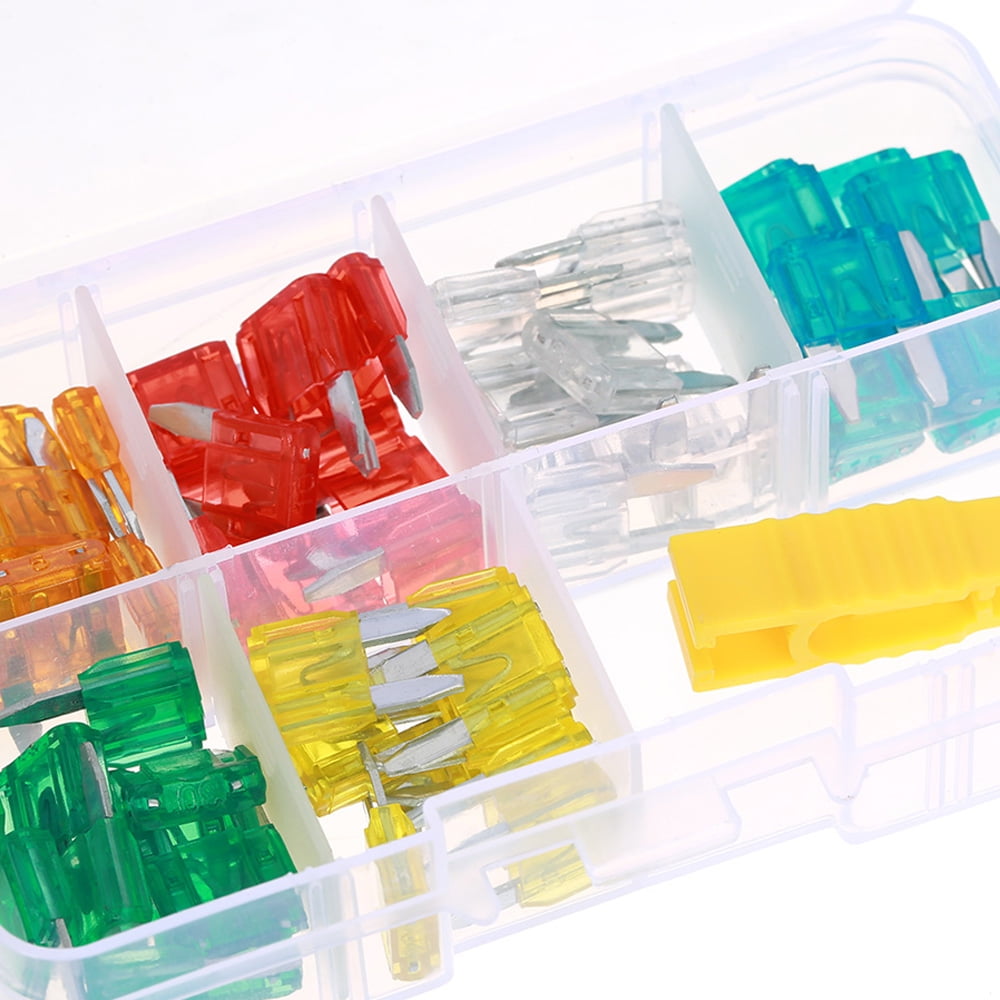 Keenso 50 Pcs Assortiment De Fusibles, Boîte à Fusibles De Lame Kit