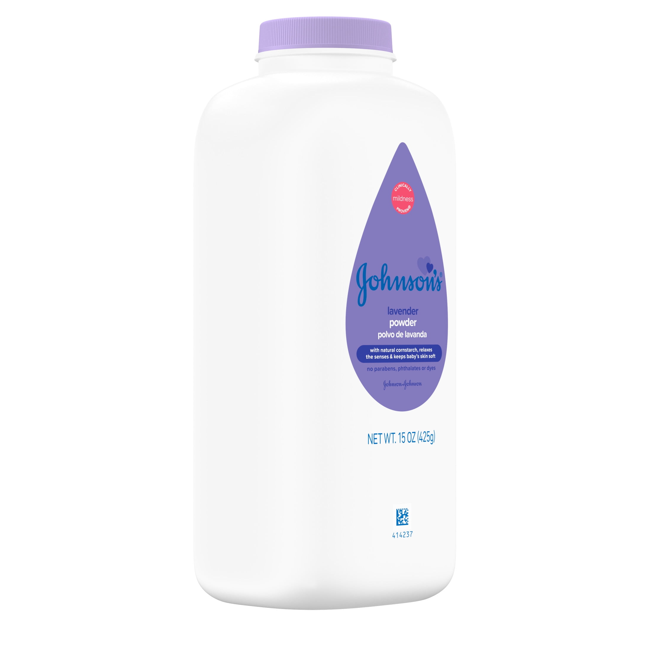 Johnson's Lavender Baby Powder with Cornstarch, Hypoallergenic, 15 oz