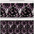 thumbnail image 2 of Soimoi Pink Cotton Cambric Fabric Insect,Dream Catcher & Reindeer Face Animal Fabric Prints by Yard 42 Inch Wide, 2 of 7