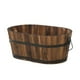 thumbnail image 2 of Maceta de madera estilo barril, decorativa, multiusos, rústica, para plantas Pequeño, 2 of 9