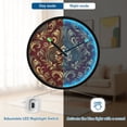 thumbnail image 5 of Indoor 12' Voice-Activated Luminous Decoration Wall Clock With LED Night Light Luxurious Of Baroque, 5 of 8
