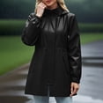 thumbnail image 2 of WTOBBY Jacket Women Waterproof Windbreaker Lightweight Rain Jackets With Pockets Packable Hooded Raincoats For Women, Ideal for Outdoor and Travel,Black L, 2 of 8