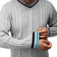 thumbnail image 6 of X RAY JEANS Mens Cable Knit Tipped V-Neck Sweater, Ecru, S, 6 of 6