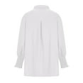 thumbnail image 4 of Women Button Down Shirts Long Sleeve Office Collared Tunic Blouses Casual Business Tops Oversized Shirts with Pockets, 4 of 4