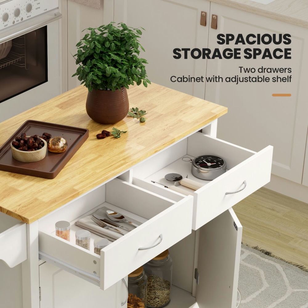 Finihen Rolling Storage Cabinet Cart, Kitchen Island Cart, Modern Rolling Kitchen Cart Island with Wooden Top, for Kitchen, Dining Room, White Finihen Rolling Storage Cabinet Cart, Kitchen Island Cart, Modern Rolling Kitchen Cart Island with Wooden Top, for Kitchen, Dining Room, White