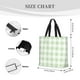 thumbnail image 3 of Fotbe Pistachio Green Checkboard Bolsa Tote con Estampado para Mujer, Bolsos con Cremallera, Bolsa de Hombro Casual de Gran Capacidad con Bolsillos Internos, 3 of 7