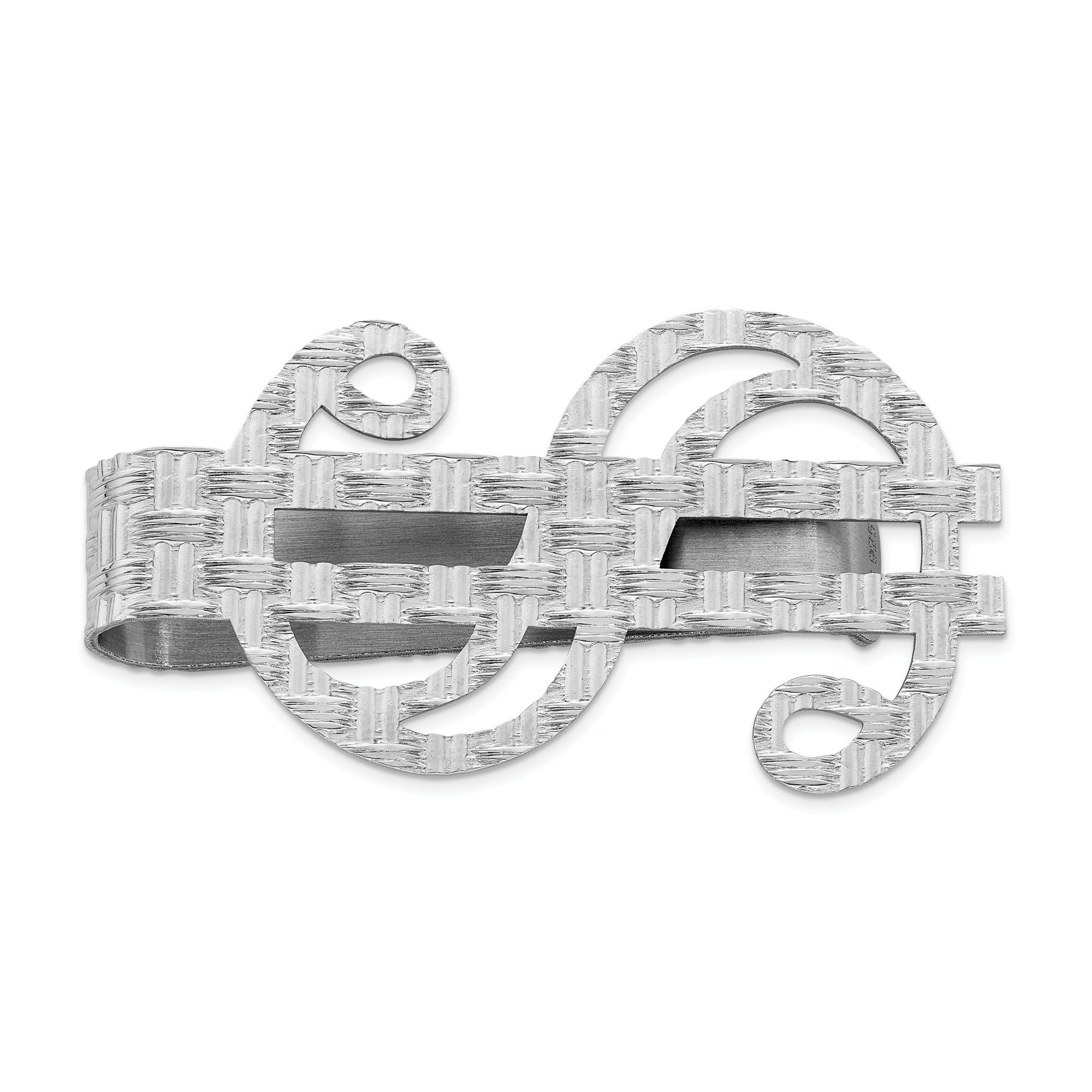 Sterling Silver Rhodium-plated Dollar Sign Money Clip - Walmart.com