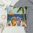 thumbnail image 2 of JEUXUS Hello Summer Beach Shell Starfish Throw Pillow Cover Cushion Case Material Decorative Lumbar, 2 of 5