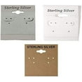 thumbnail image 2 of N'icePackaging - 200 Qty Sterling Silver Imprinted in Black Print White 2" x 2 1/2" Hanging Earring Cards - for Displays Hooks or Slatwalls - Merchandise & Sales - Clip/Wire/Post Earrings, 2 of 2