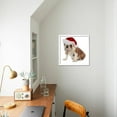thumbnail image 5 of Christmas Dog  English Bulldog Wearing Santa Hat Holding Christmas Bell, Animals Seasons Framed Art Print Wall Art by Willee Cole Sold by Art.Com, 5 of 6