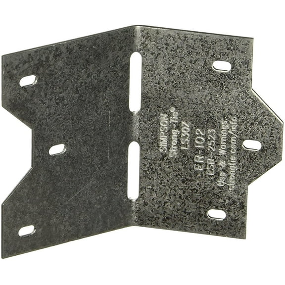 Simpson Strong Tie LS30Z ZMAX Galvanized 18-Gauge 3-3/8-Inch Adjustable L-Angle