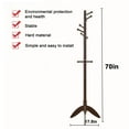 thumbnail image 3 of Wooden coat rack freestanding, 10 Hooks Coat Tree stand for Entryway, Solid Wood Standing Coat racks,  Vintage heavy duty coat rack, 3 of 6