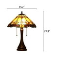 thumbnail image 2 of CHLOE Lighting HOWARD Tiffany-style 2 Light Table Lamp 16" Shade, 2 of 9