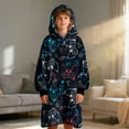 thumbnail image 2 of BlessLiving Wearable Blanket Hoodie for Kids, Oversized Sherpa Fleece Sweatshirt Blanket, 60x40", 2 of 8