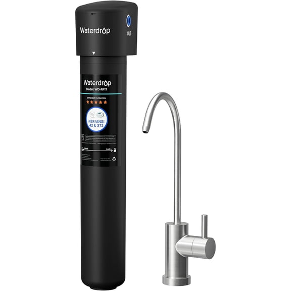 Waterdrop 17UB 3 Years Under Sink Water Filter, Under Sink Water Filtration System, NSF/ANSI 42 Certified, Reduces PFAS, PFOA/PFOS, Lead