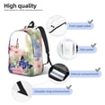 thumbnail image 4 of Honeii Butterfly And Flowers Print Canvas College Laptop Backpack, Durable Rucksack Travel Notebook Bag School Backpack Book Bag for Men Women-Small, 4 of 7