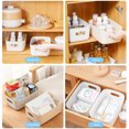 thumbnail image 4 of Yeacher Plastic Storage Basket Desktop Portable Plastic Kitchen Refrigerator Basket Bathroom Desktop Storage Box Snack Cosmetic Organizing Box for Cabinet Office, 4 of 7