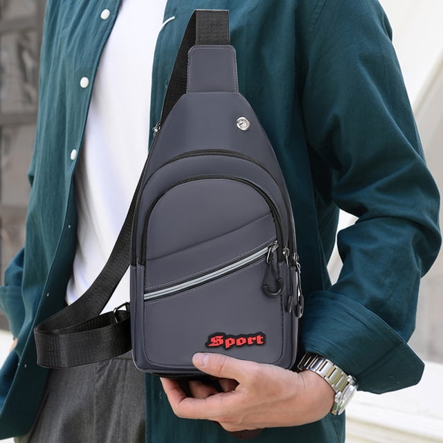 Fiudx Ofertas de la semana Bolso de pecho para hombre, bandolera de moda para hombre y mujer, bolso de hombro funcional para viento, nuevo bolso informal de negocios deportivo para ocio