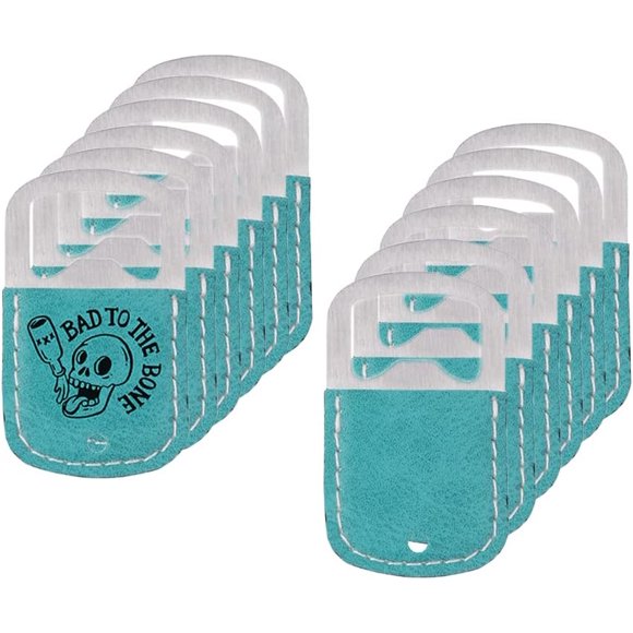 Emprintfavor Ouvre-Bouteille Plat en Acier Inoxydable 12 Pack 2 Pieds' Ouvre-Bouteille de Barman Robuste en Caoutchouc Scellé Solide Clé de Barre Durable Ouvre-Bouteille à Col Court (3.2*5.2cm)