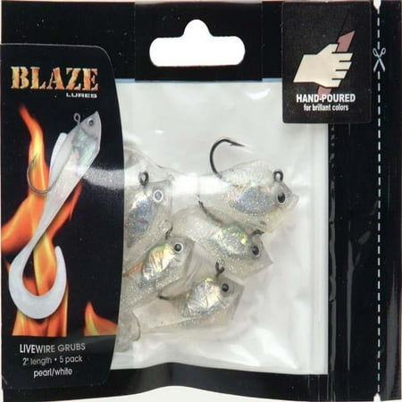 Blaze RCM2-PWS Rigged Grub 2 5pk Pearl/White