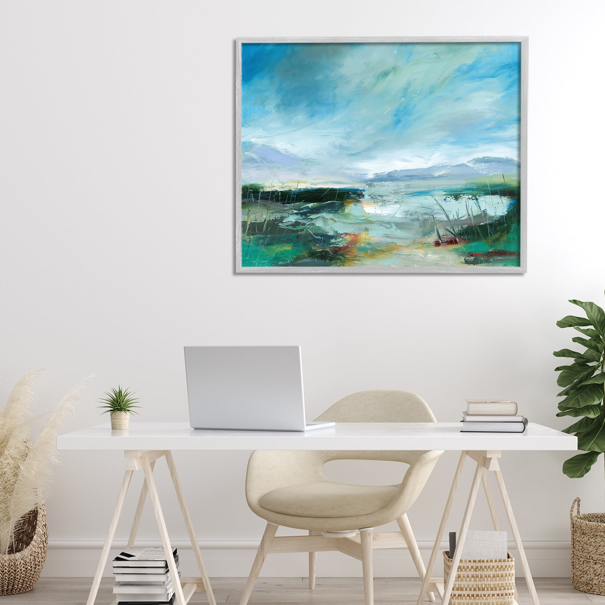 Stupell Industries Days By The Loch Gray Framed Giclee Art, design by Lesley Birch