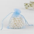 thumbnail image 4 of Ljkilskltr 100Pcs Sky Blue Organza Drawstring Bags,2.75 x3.54 Inch Small Mesh Gift Pouches,Reusable Mini Treat Candy Jewelry Pouch for Wedding Party Favors Holiday Gift Packaging, 4 of 4