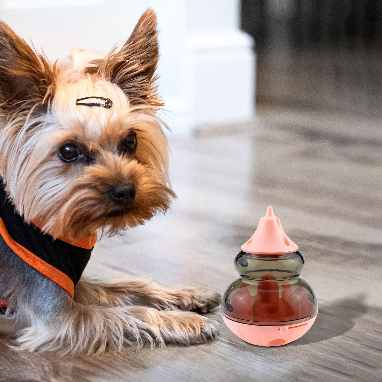 Dog Tumbler Leaking Food Toy Dog Puzzle Toy Feeder Toys for Fun Feeding Pets Pink