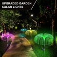 thumbnail image 2 of 4 Pack de luces solares para exteriores, 4 piezas de luces solares para jardín, impermeables, 7 colores cambiantes, lámparas solares, luces decorativas para bodas, Navidad, jardín, césped, patio, cam, 2 of 5