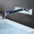 thumbnail image 3 of sumerain LED Wall Mount Bathroom Sink Faucet Single handle Chrome Bathroom Vessel Sink Faucets with 3-Color Changing LED Light, 3 of 8