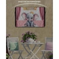 thumbnail image 6 of Outdoor TV Cover 70 to 75 Inch Weatherproof, Cute Animal Waterproof TV Screen Protector for Outside Decor with Zipper and Pocket 68"L x 42"H , Vintage Polka Dot Elephant Pink White, 6 of 7