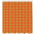 thumbnail image 3 of Yellow Damask Shower Curtain, Eastern Style Abstract Interlaced Motif as Repeating Pattern, Fabric Bathroom Set with Hooks, 69W X 84L Inches Extra Long, Orange Sepia and Yellow, by Ambesonne, 3 of 3