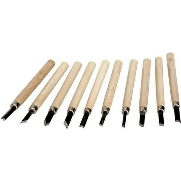 Grizzly H7705 Wood Carving Chisel Set, 10 pc.