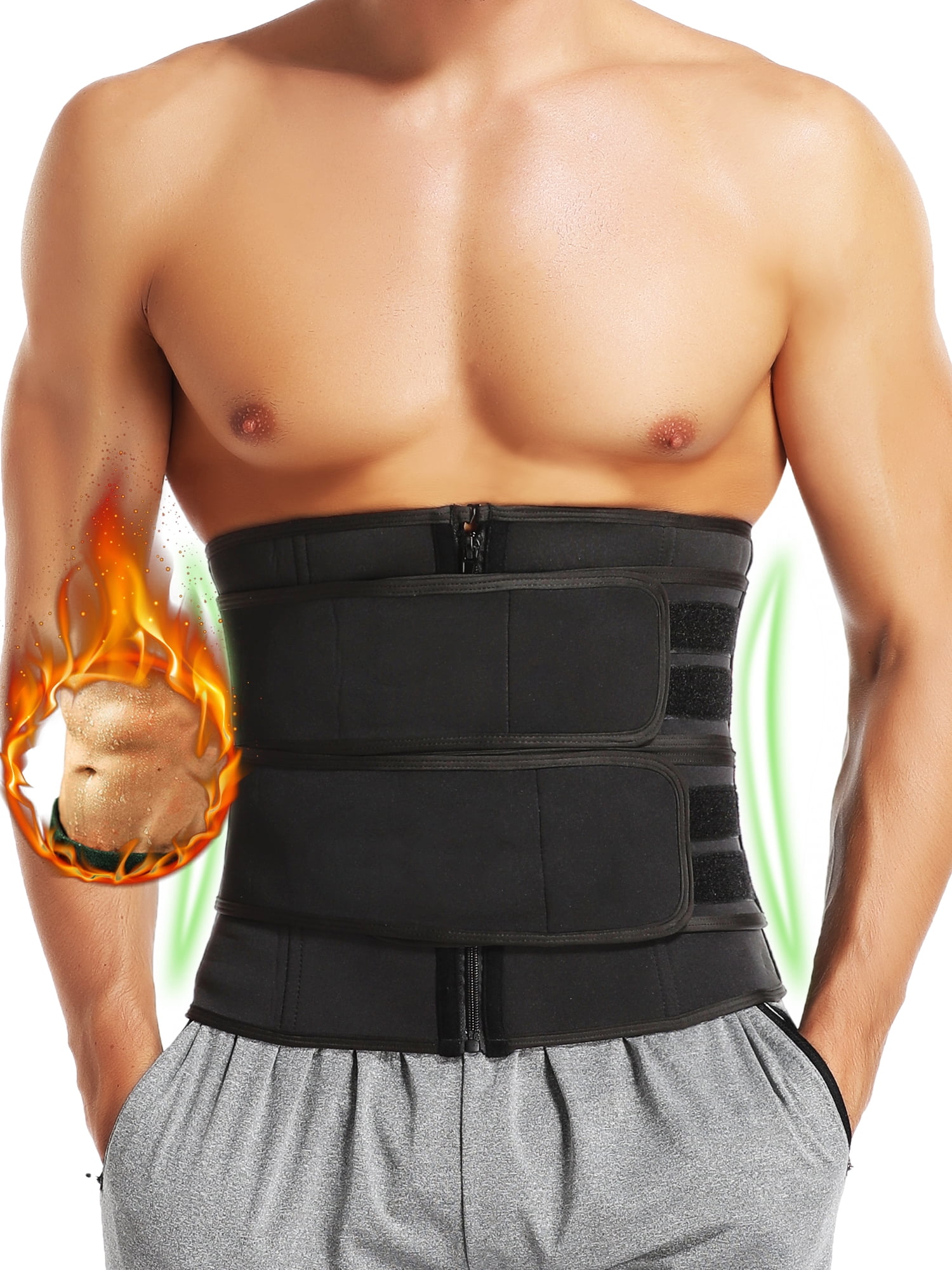 Waist Trainer for Women Weight Loss Sauna Sweat Belt Waist Trimmer Sweat Body Shaper Girdle Waist Cincher