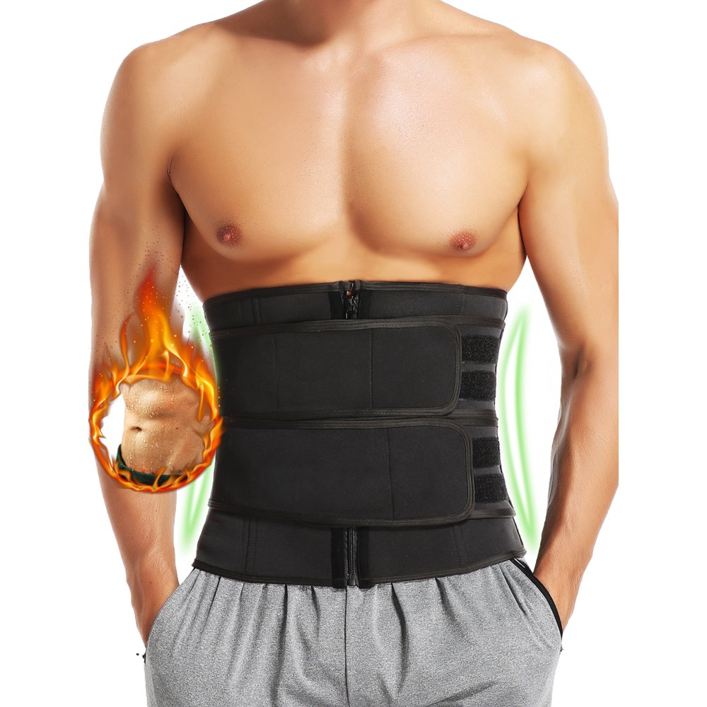 QRIC Men Neoprene Sweat Waist Trainer Shapewear Corset Trimmer Workout