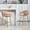 Pink + Velvet + Foam, variant on [Set of 2] 26'' Counter Height Bar Stools Kitchen Island Counter Bar Stool with Hand- Wave Back, Golden Chromed Base and Footrest