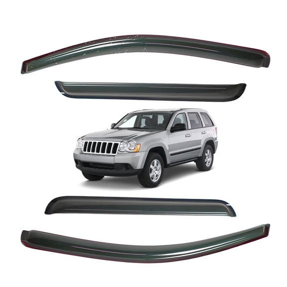 Window Visors Sun Vent Rain Guard Fit Jeep Grand Cherokee 2005-2010 US US