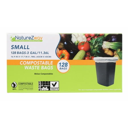 Naturezway Compole Trash Bag 3 Gallon 128 Count