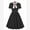 #2 Black Pink, variant on Womens Retro Dress 50s Style Tie Neck Pinup Dress Short Sleeve Swing Dress Cocktail Dress Evening Party Wedding Guest Ladies Rockabilly Dresses