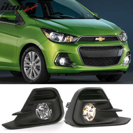 - Fits 16-18 Chevrolet Spark OE Style Foglights Kit ABS Black Housing Clear Lens