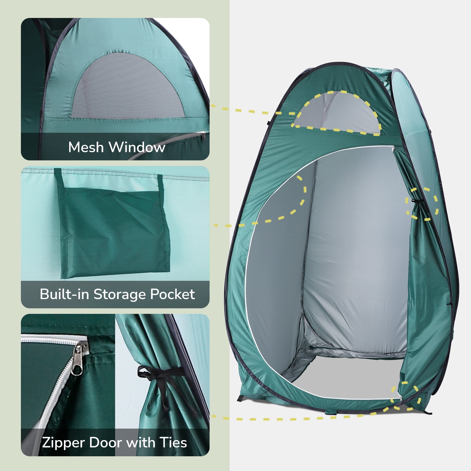 Zimtown Shower Tent Portable Pop up Camping Fishing Bathing Shower Toilet Changing Tent Room Army Green