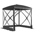thumbnail image 1 of Outsunny Pop-Up Screen House Gazebo Camping Instant Setup Tent, Black, 1 of 10