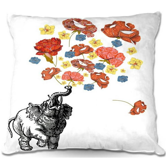 DiaNoche Designs Throw Pillows from Artist Marci Cheary - Elephant