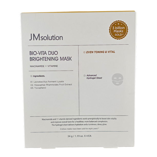 Set de mascarillas JmSolution Bio-Vita Duo Brightening, 4 hojas